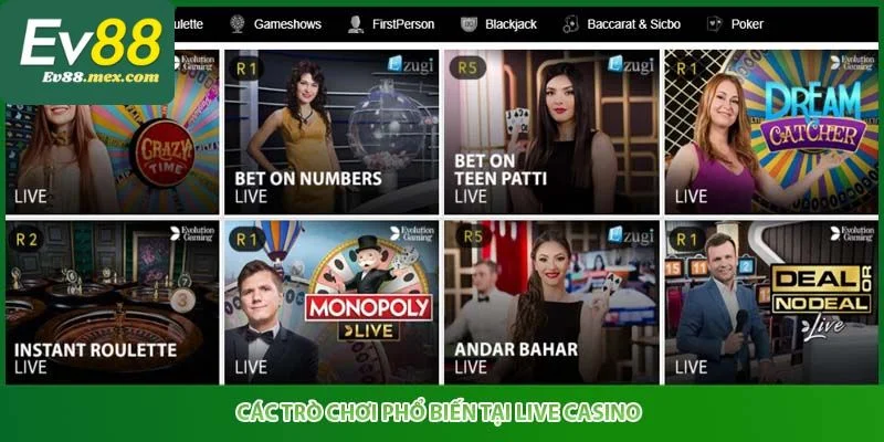 Các bước gia nhập bàn chơi Casino Live tại EV88 rất đơn giản. 