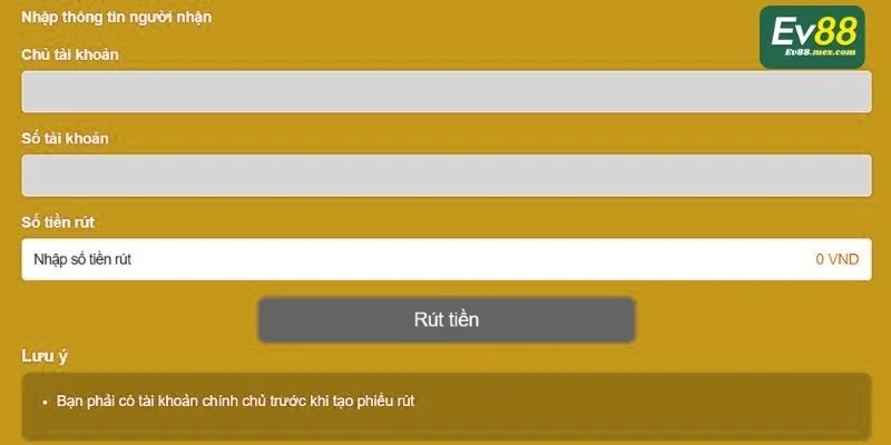Rút Tiền EV88: Nhận Thưởng Về Ví Cá Nhân Chỉ Trong Vài Phút Từng bước rút tiền EV88 được hướng dẫn cụ thể nhất.